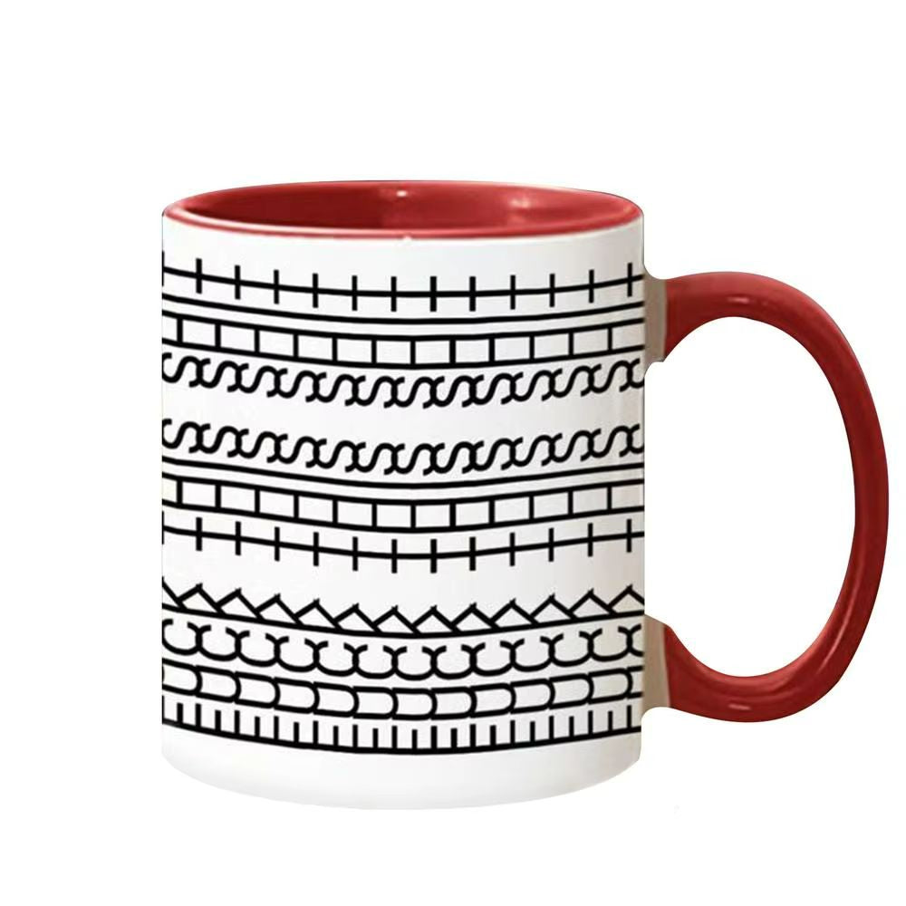 Caneca Estampada Padrões Gráficos