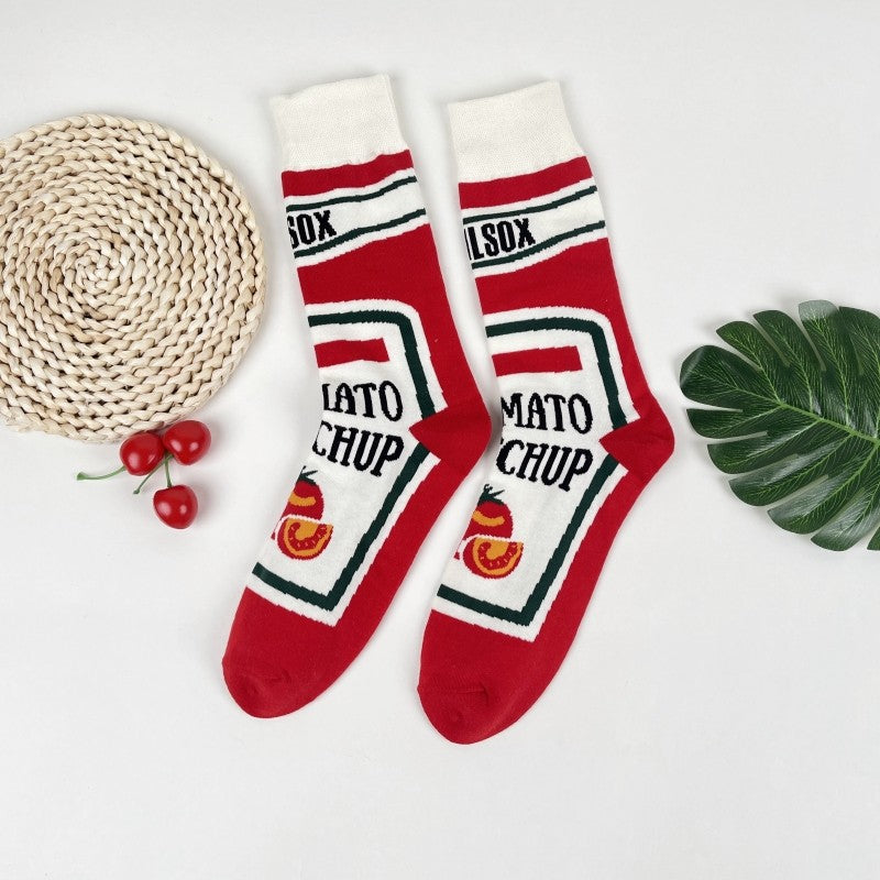 Meia Estampada Tomato Ketchup