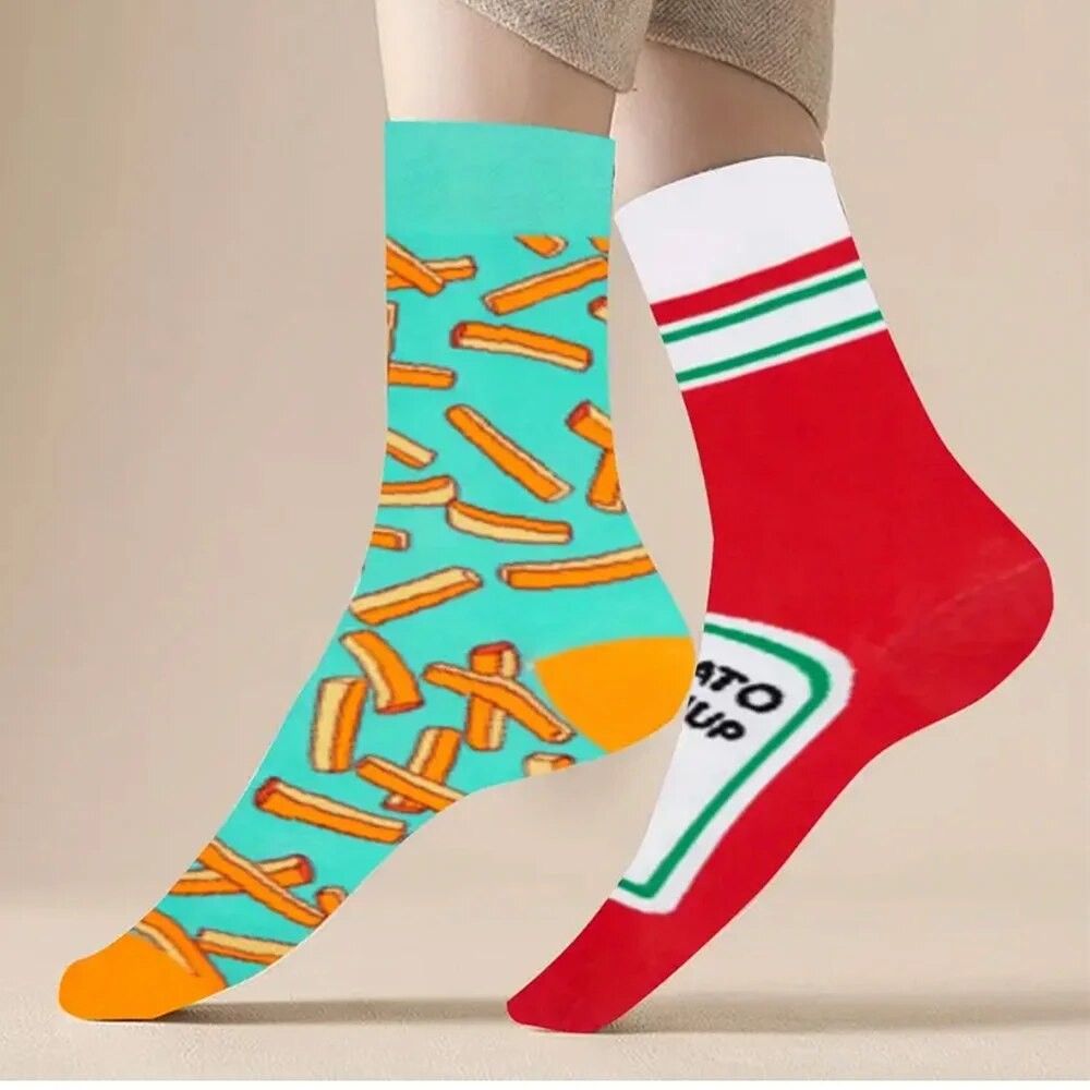 Meia Estampada Batata & Ketchup