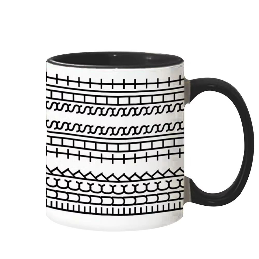 Caneca Estampada Padrões Gráficos