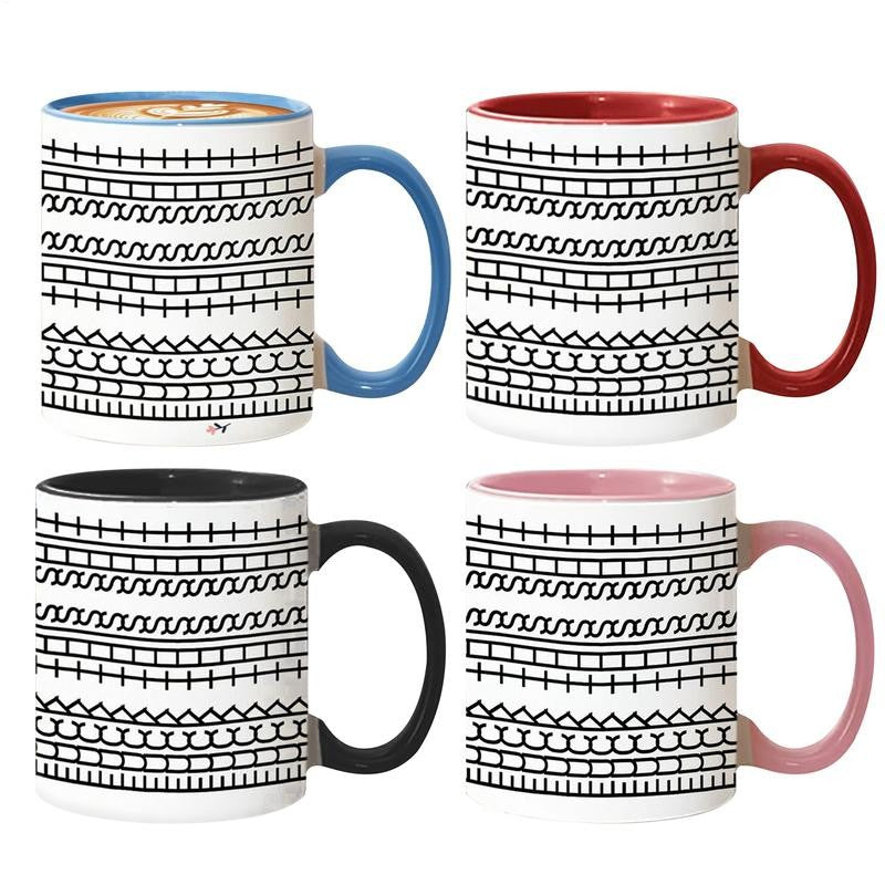 Caneca Estampada Padrões Gráficos