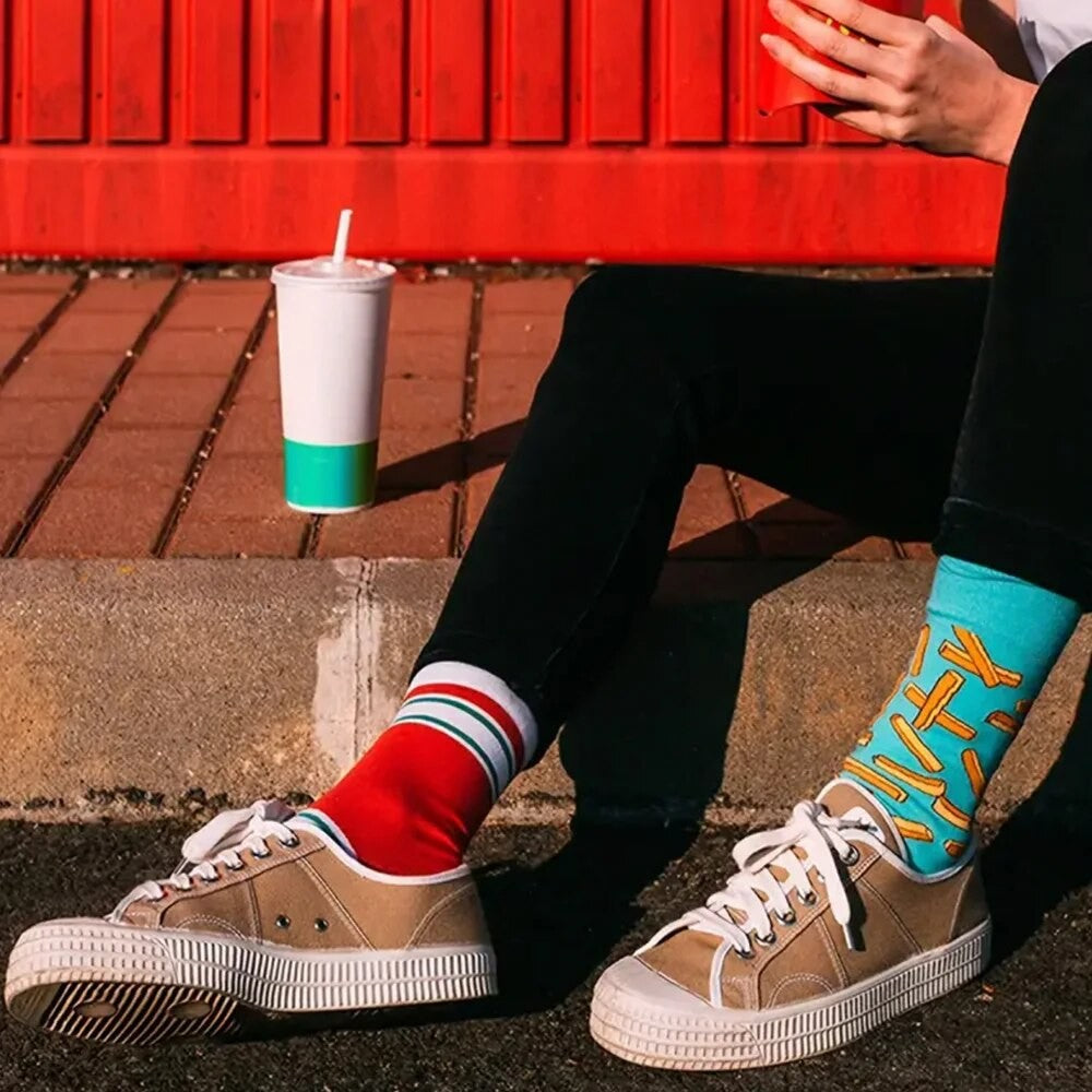 Meia Estampada Batata & Ketchup