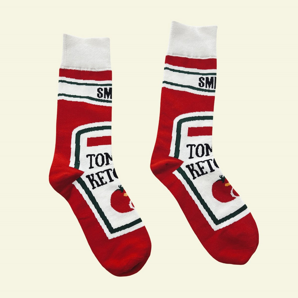 Meia Estampada Tomato Ketchup