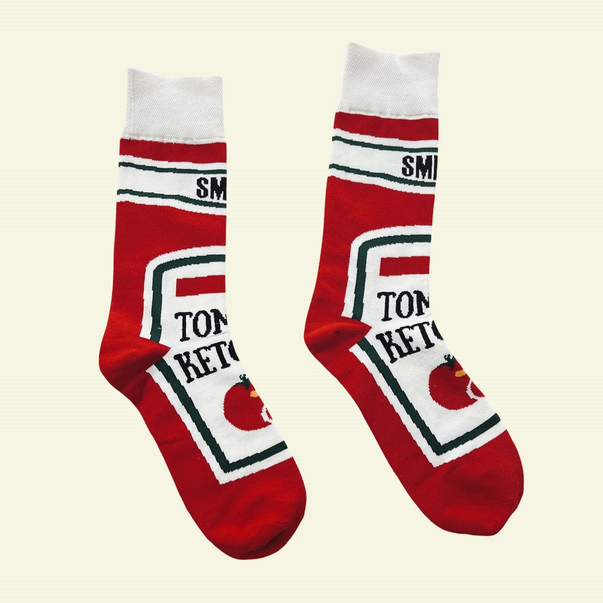 Meia Estampada Tomato Ketchup